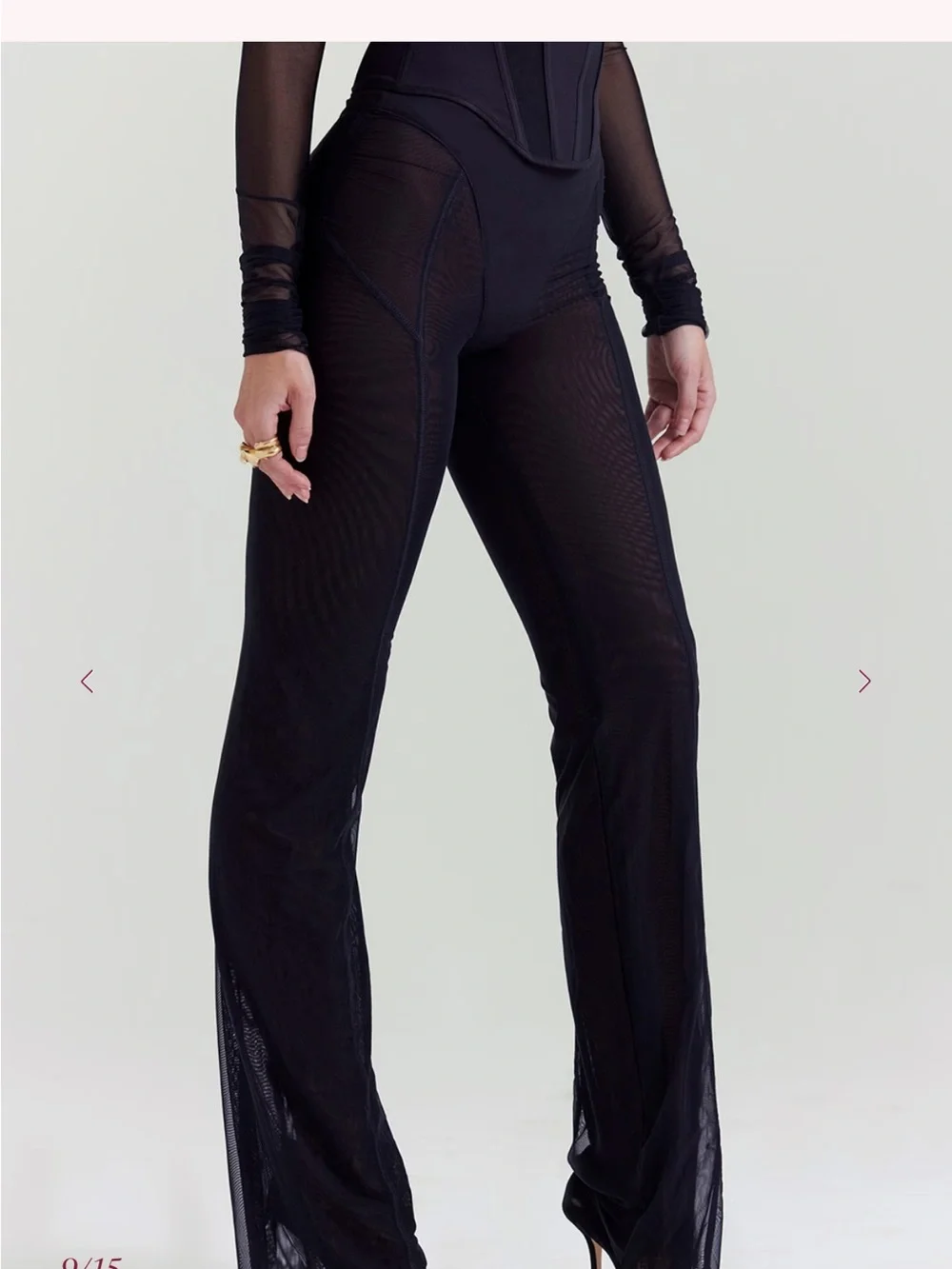 HOUSE OF CB 'Avalon' Black High Waist Trousers/Sz Small US 4-6 - Picture 5 of 11